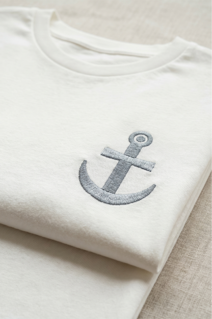 Camiseta de Autor corte regular: El estándar esencial - Bordado de ancla
