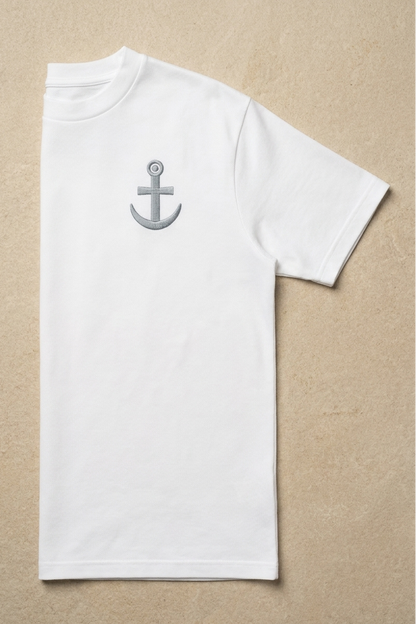 Camiseta de Autor corte relajado: El equilibrio del líder - Bordado de ancla