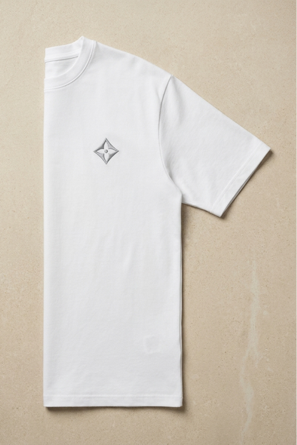 Camiseta de Autor corte relajado: El equilibrio del líder - Bordado de diamante