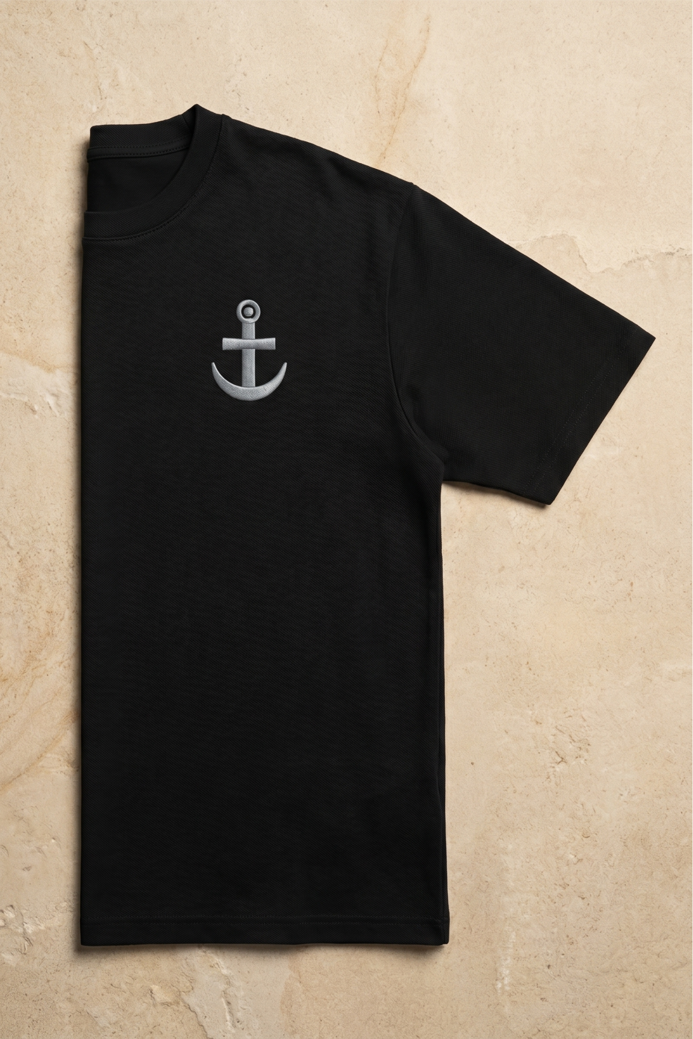 Camiseta de Autor corte relajado: El equilibrio del líder - Bordado de ancla