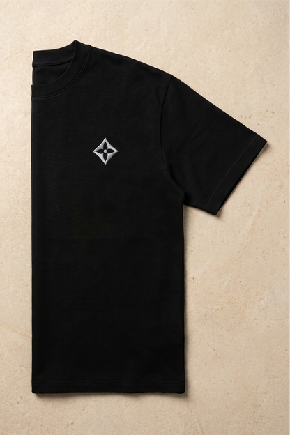 Camiseta de Autor corte relajado: El equilibrio del líder - Bordado de diamante